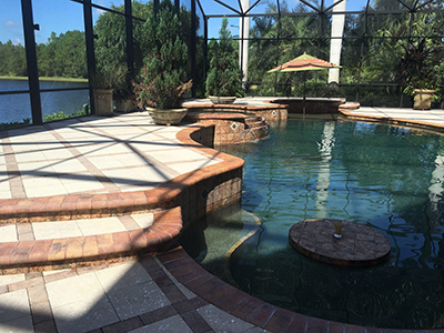Pool Deck Pavers Cleaned and Sealed